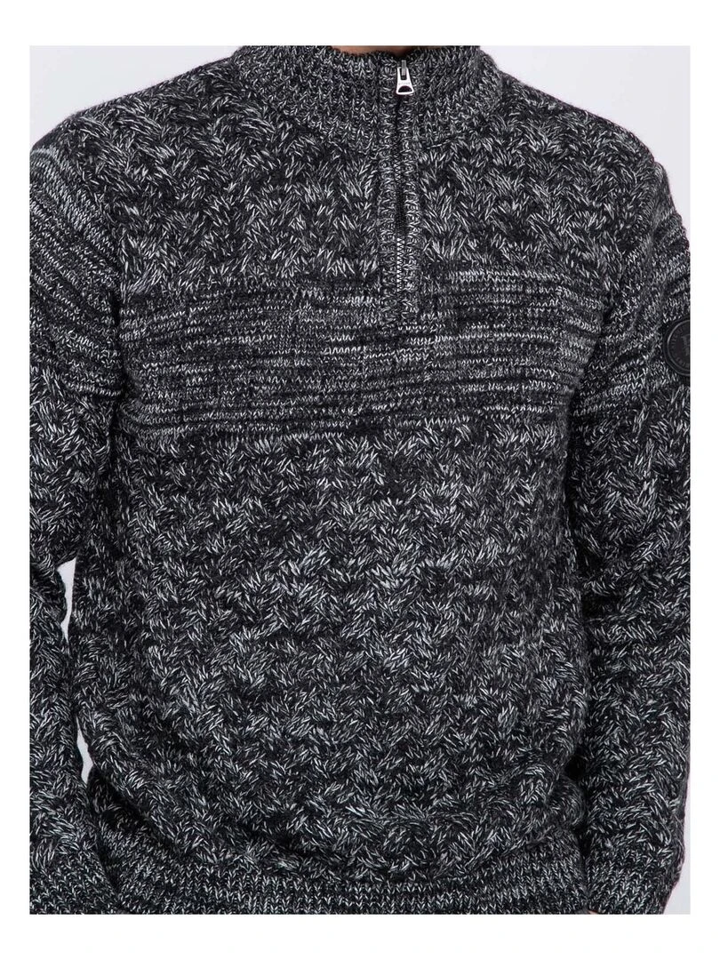 Pull col montant zippé LORDJIM   Noir
