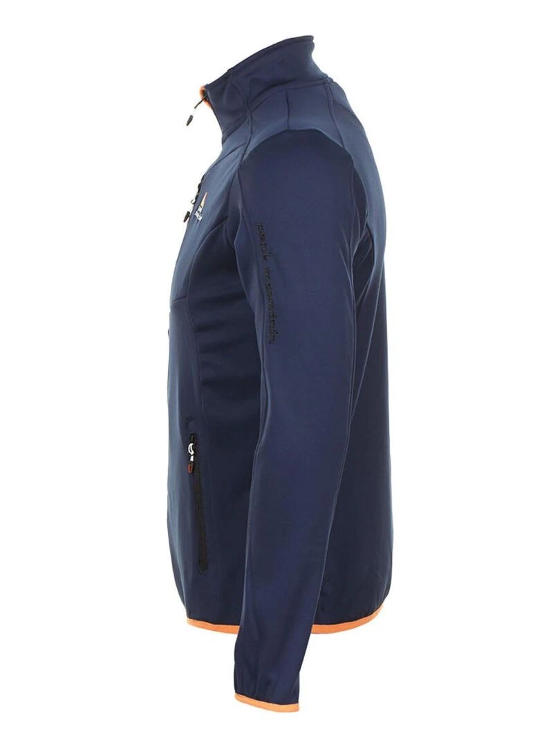 Blouson polar shell homme CLIMATE   PEAK MOUNTAIN   Bleu marine