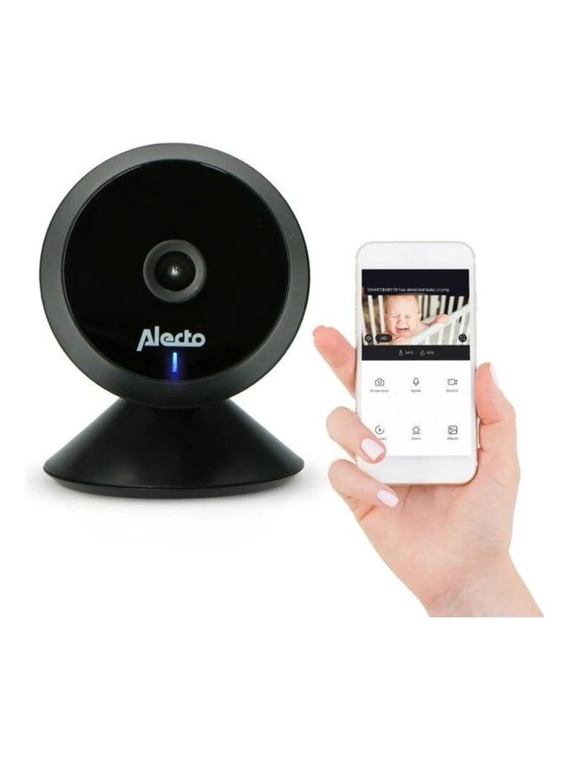Babyphone Wifi sur smartphone Smartbaby 5 Noir Alecto Noir