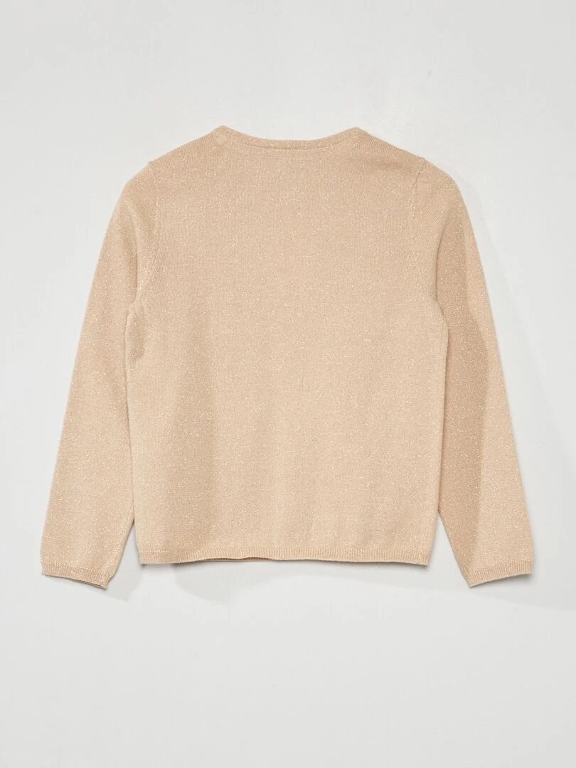 Gilet boutonné fantaisie Beige