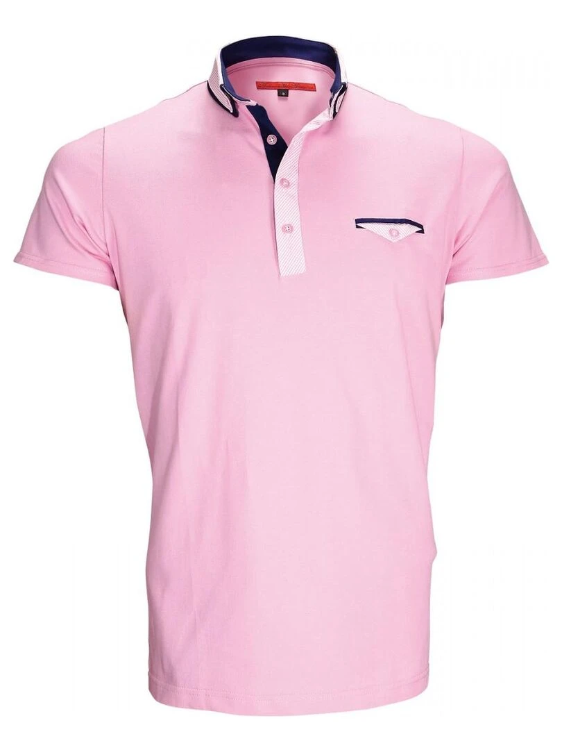 Polo double col JOHN Rose
