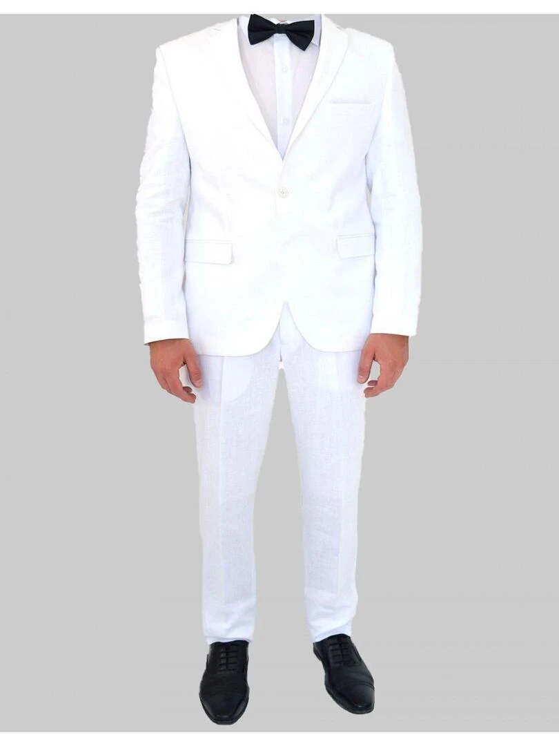 Costume en lin Kebello Blanc Blanc