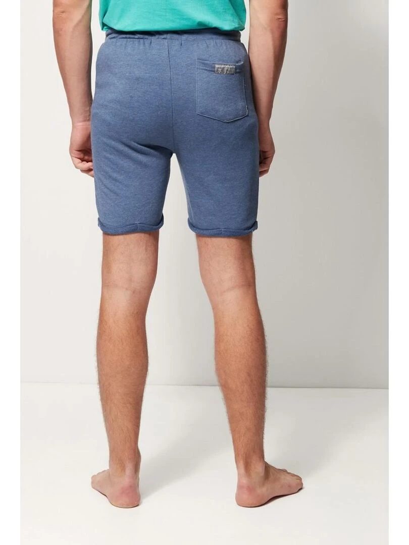 Nasa Bermuda homme imprimé logo en coton Bleu marine