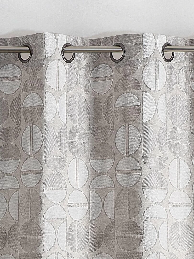 Rideau d'ameublement esprit seventies   Beige clair