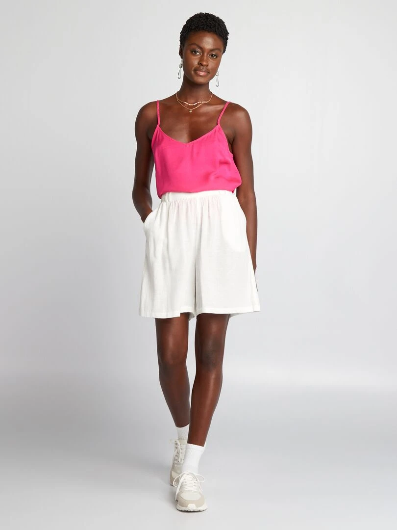 Top à fines bretelles Rose