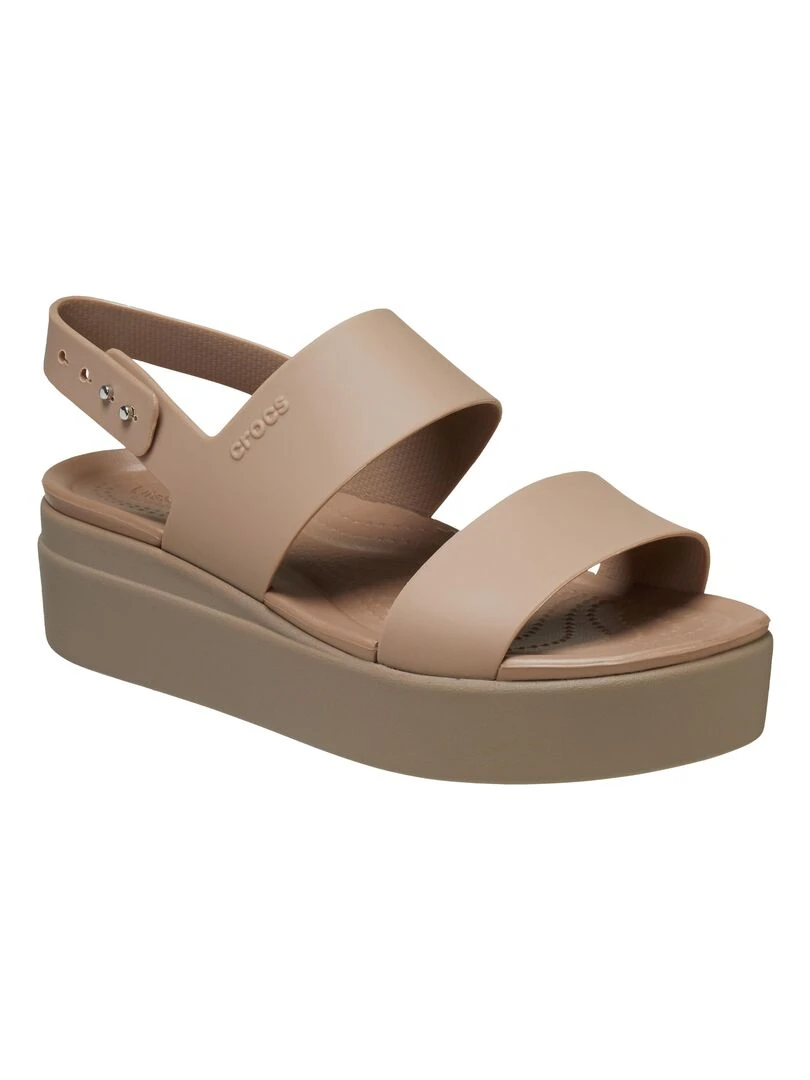 Sandales à bride Crocs Brooklyn low wedge   Marron