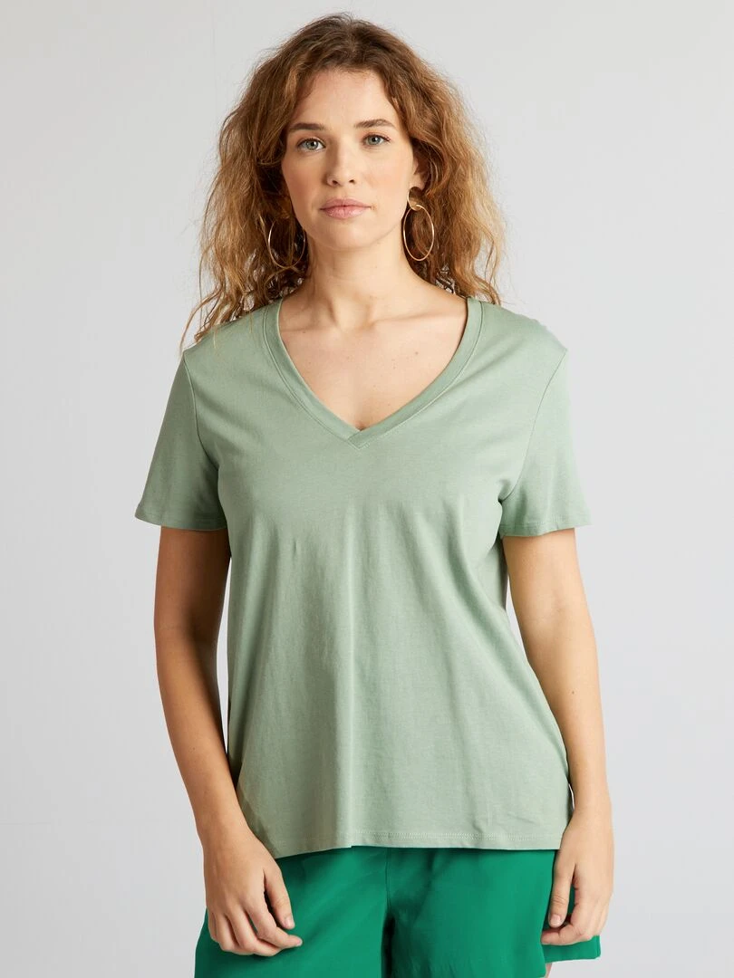 T shirt basique   Vert