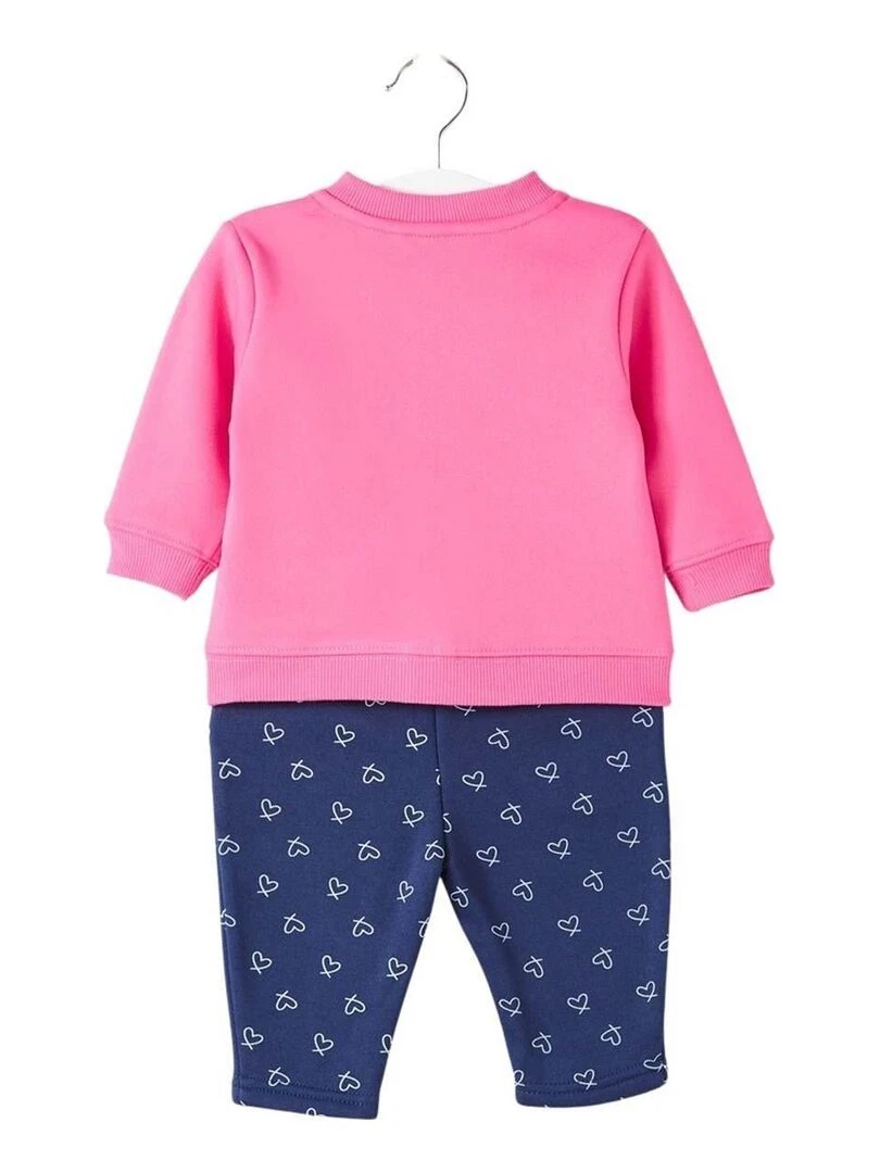 Disney Ensemble Veste pantalon bébé fille Imprimé Lilo Et Stitch Rose fushia