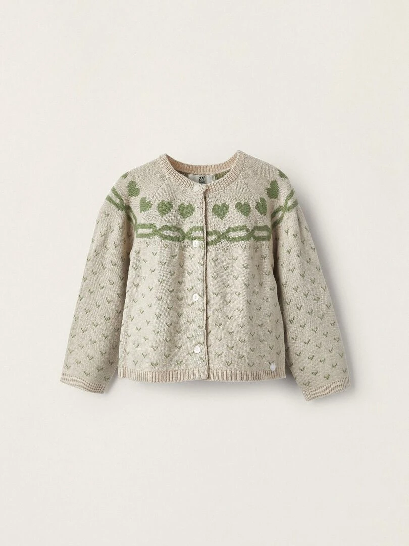 Gilet en Maille pour Nouveau Né BALMORAL'S AFTERNOONS Gris clair