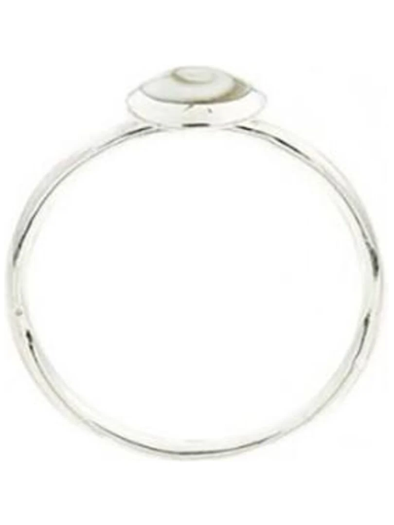 Bague ronde en argent oeil sainte lucie  Bijoucolor   Blanc