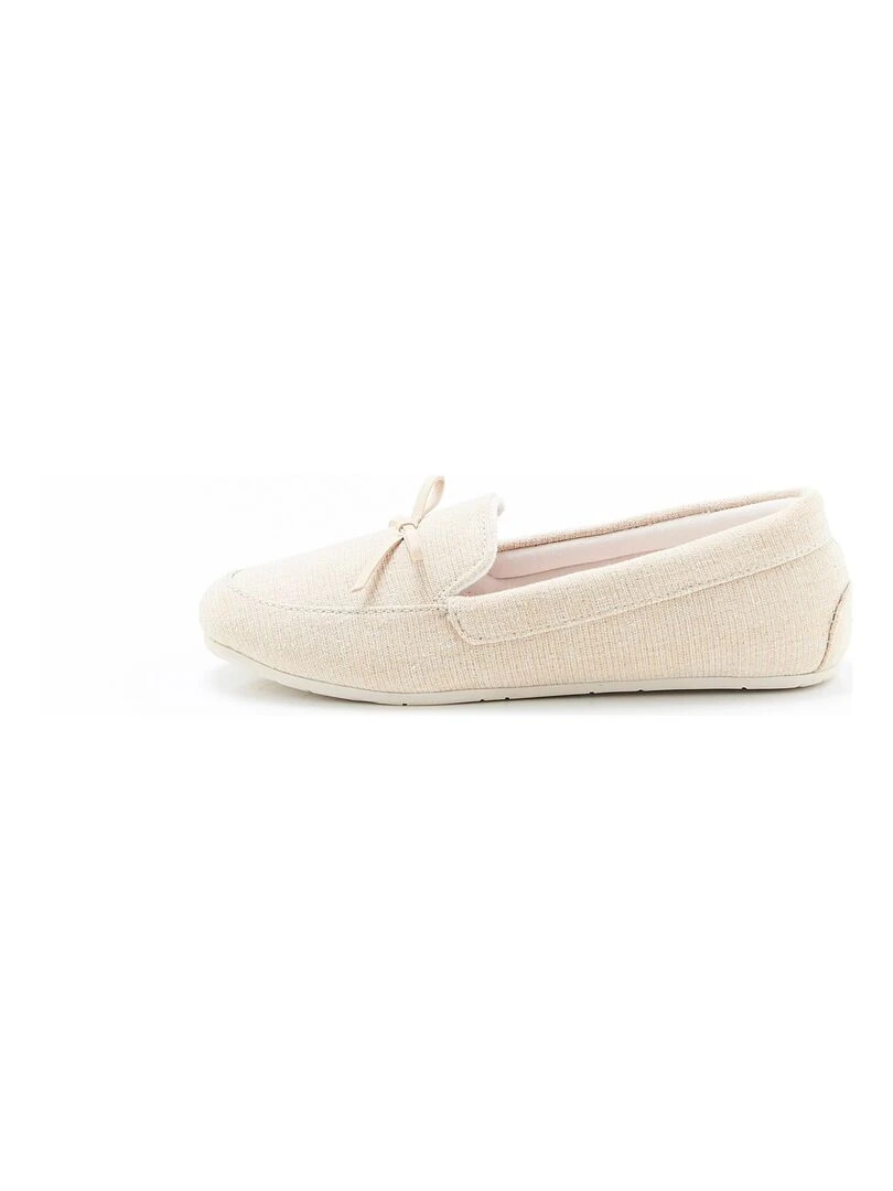 Mocassins d intérieur à mémoire de forme Damart Beige foncé