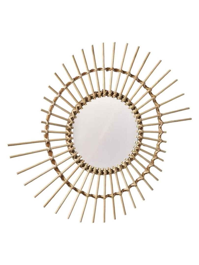 Miroir rond coquillage BEACH HOUSE   Beige