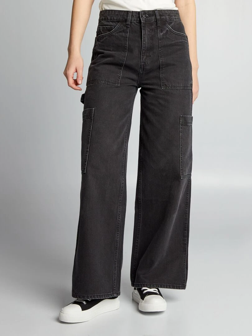Jean straight multipoches Noir