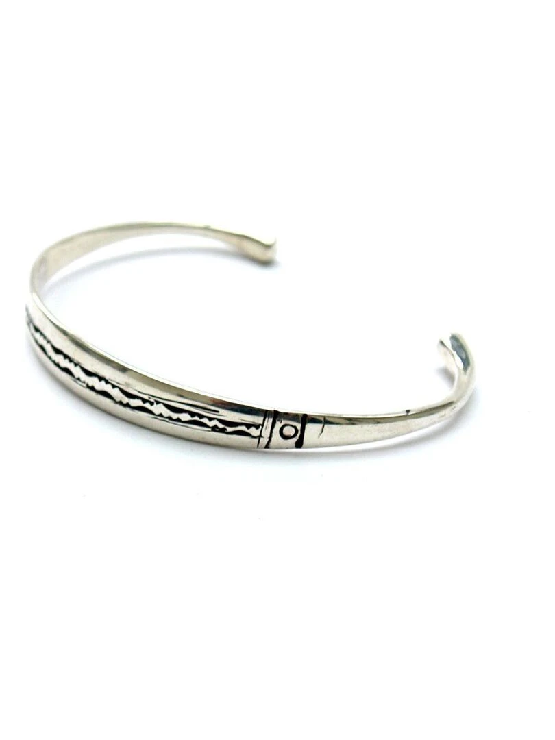Bracelet rigide ethnique touareg plat Bijoucolor Argent