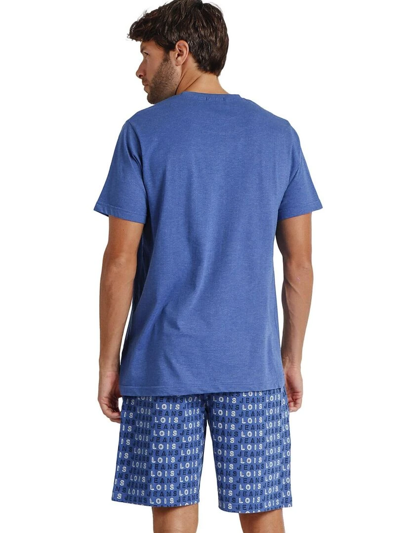 Pyjama short t shirt Motowings Lois Bleu