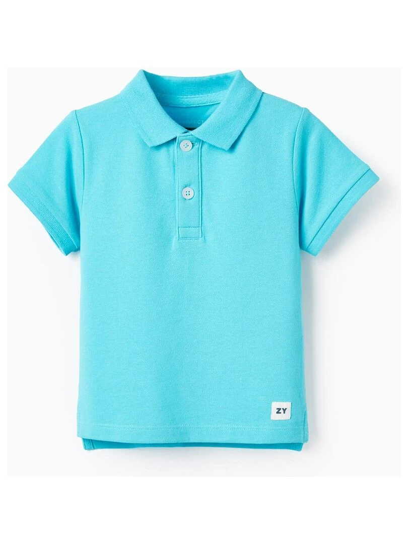 Polo en Piqué de Coton pour Bébé Garçon manches courtes EXPLORING AUSTRALIA Bleu clair