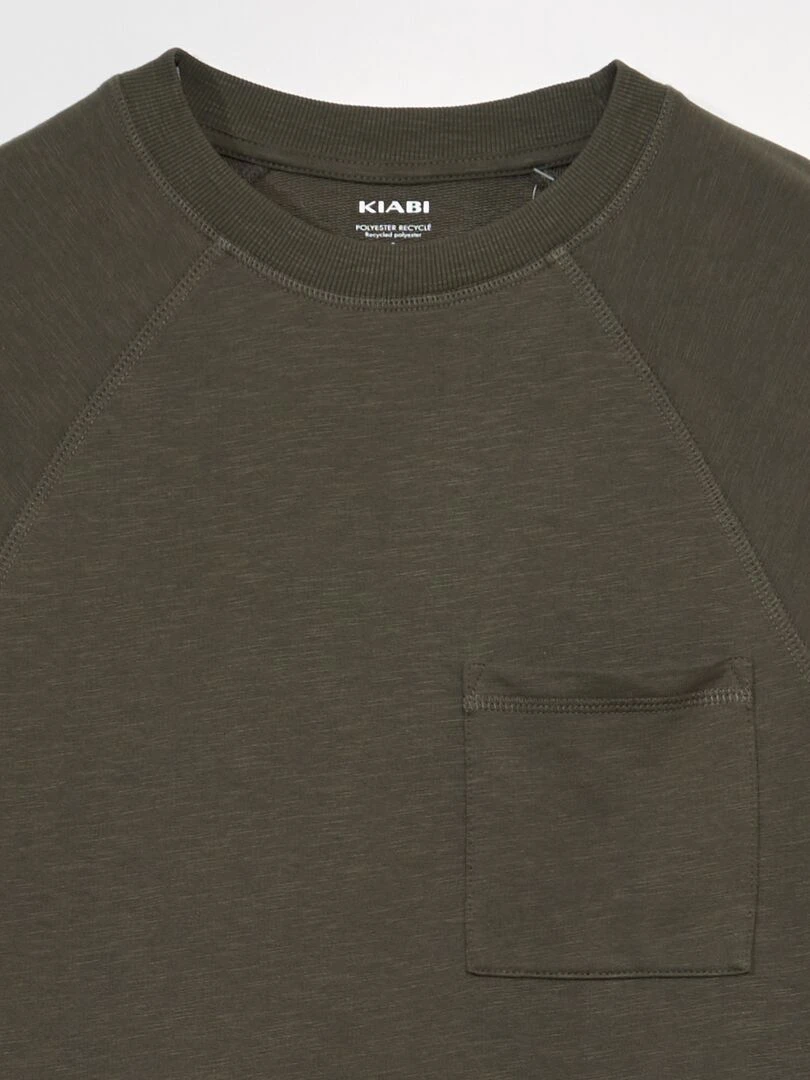 T shirt épais à manches longues   Kaki