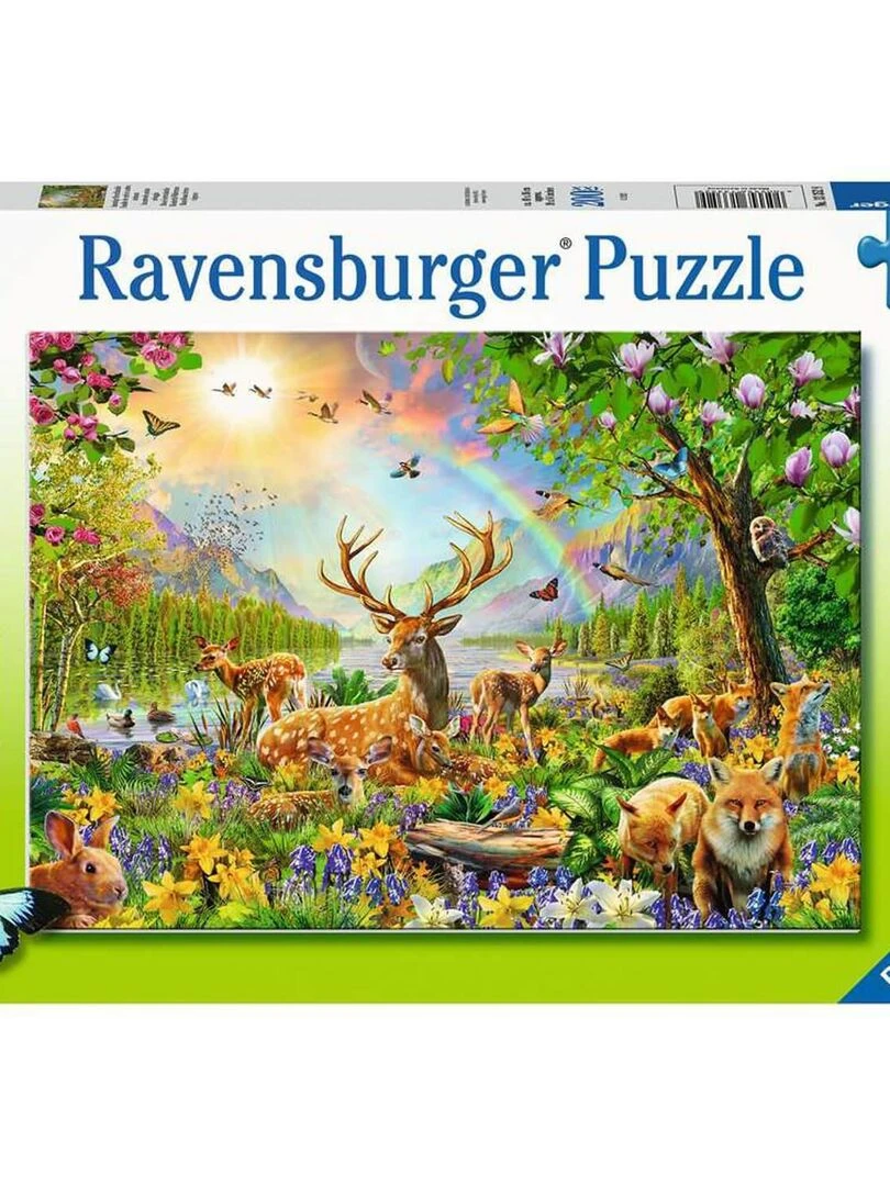 Puzzle 200 pièces XXL : Famille de cerfs et autres animaux N/A