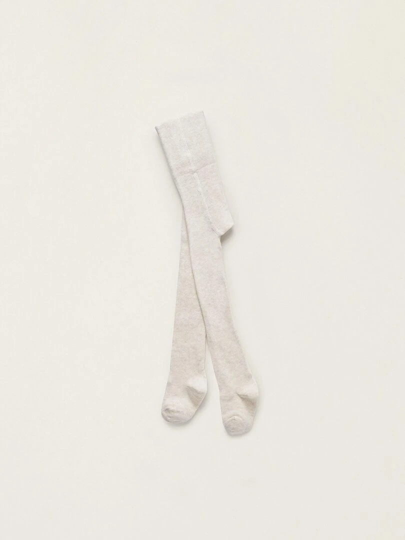 Collants En Maille Avec Taille Haute Pour Nouveau Nés EARLY BLOOM Beige clair