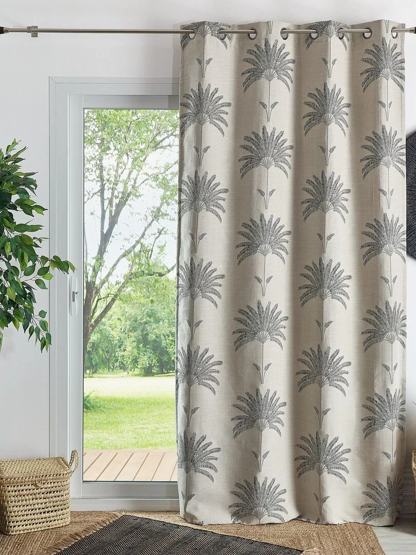 Rideau d'ameublement en jacquard Noir