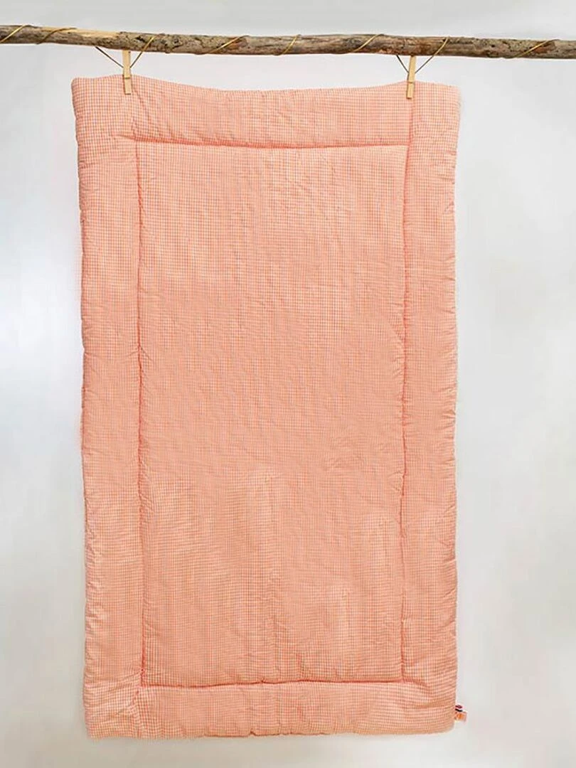 Edredon en Coton Bio Vichy   Orange