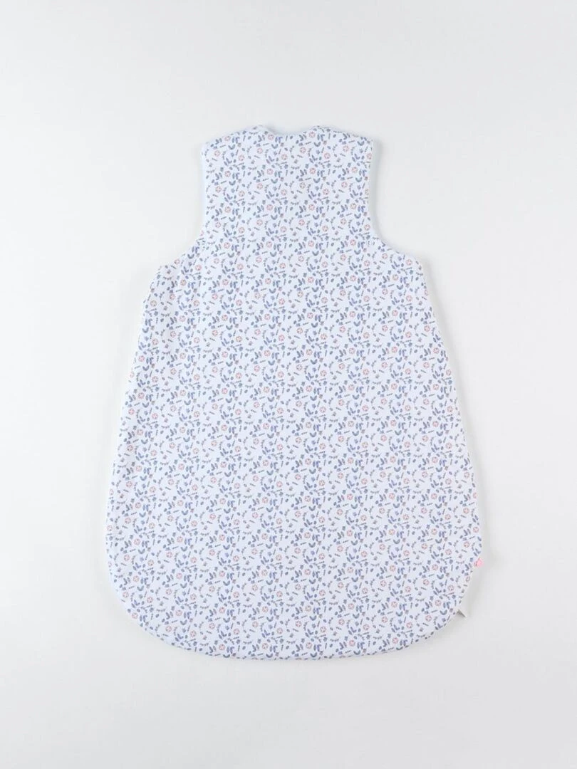 Gigoteuse 70 cm fleurie en jersey  écru/bleu clair   Noukie's   Bleu