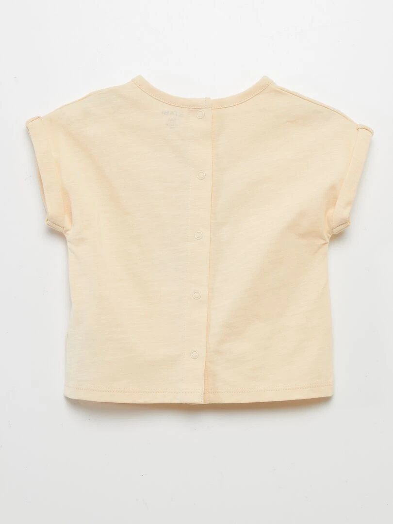 T shirt à manches courtes imprimé   Beige