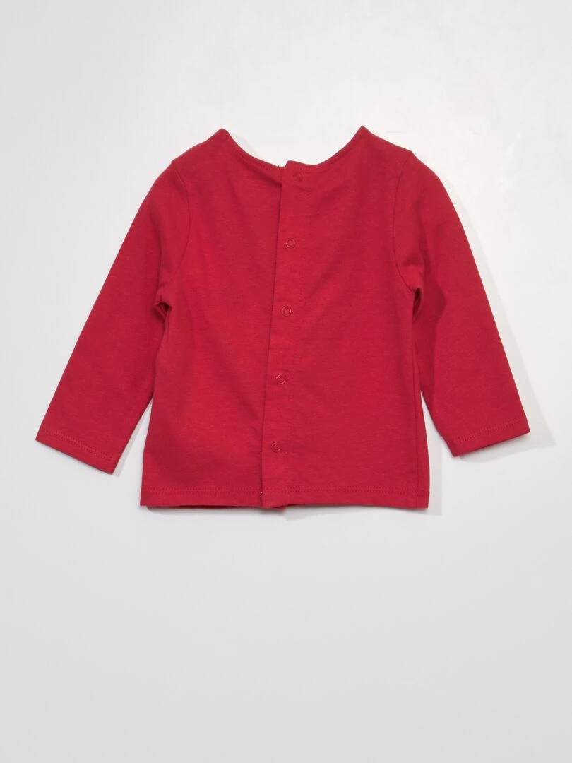 Tee shirt de Noël avec sapin   Rouge