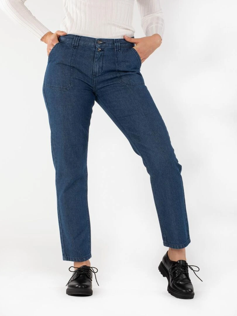 Jeans slim vintage brut NILLA 'Rica Lewis' Bleu