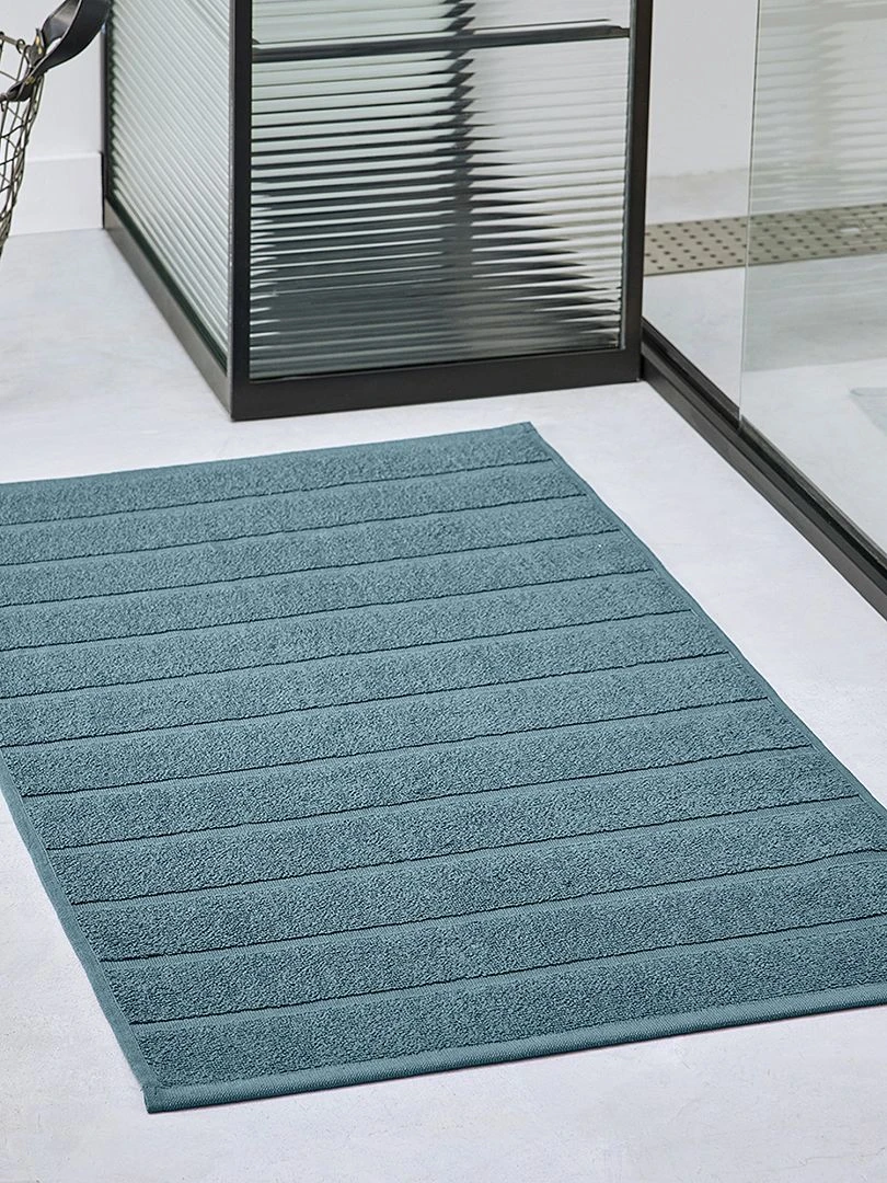 Tapis de bain 80 x 50 cm Bleu canard