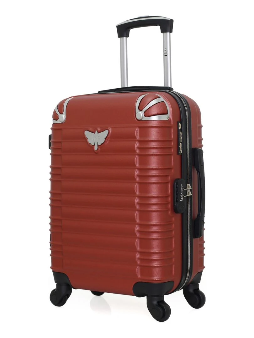 LPB LUGGAGE VALISE CABINE ABS GIULIA 4 ROUES 55 CM Rouge
