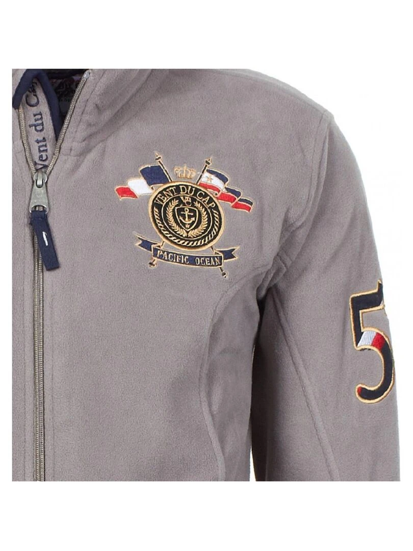 Blouson polaire homme CAUBIN   VENT DU CAP   Gris taupe