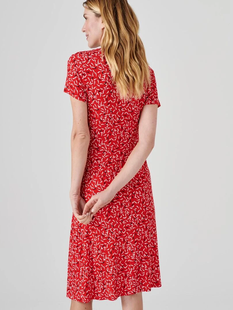 Robe effet cache coeur   Damart   Rouge