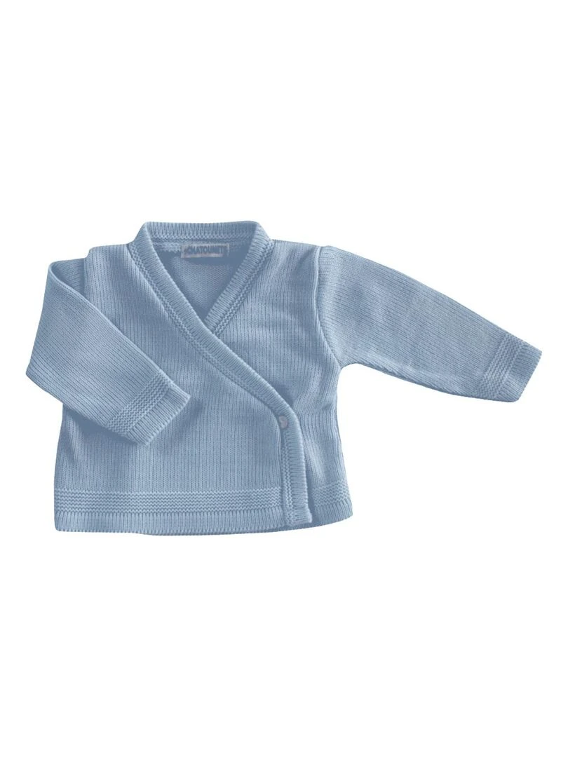 Brassière Tricot LES CHATOUNETS Bleu ciel