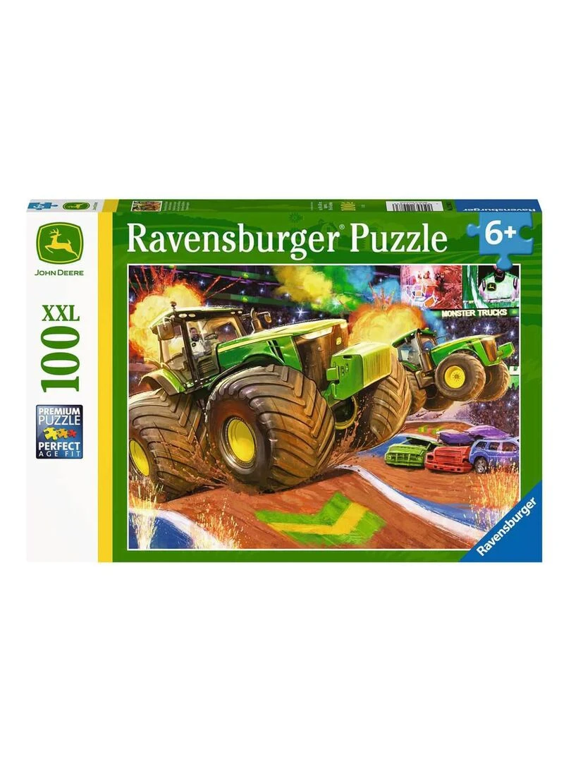 Puzzle 100 pièces XXL : Grandes roues John Deere N/A