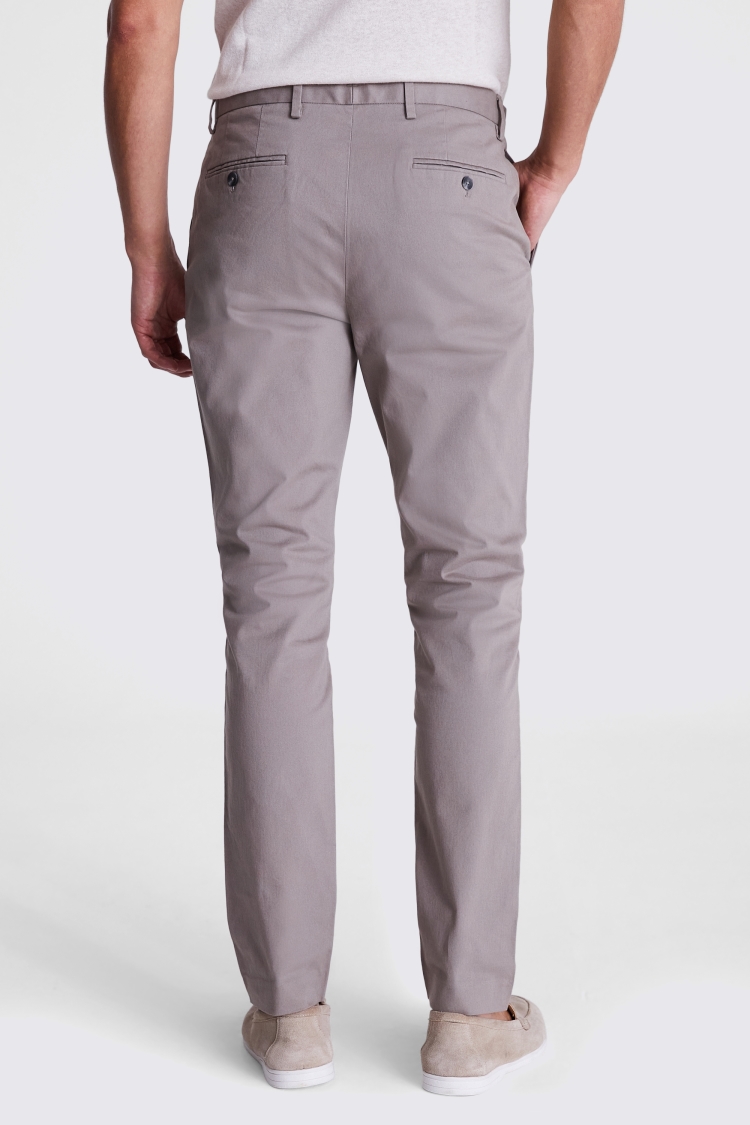 Slim Fit Light Grey Seersucker Trousers   Buy Online at Moss