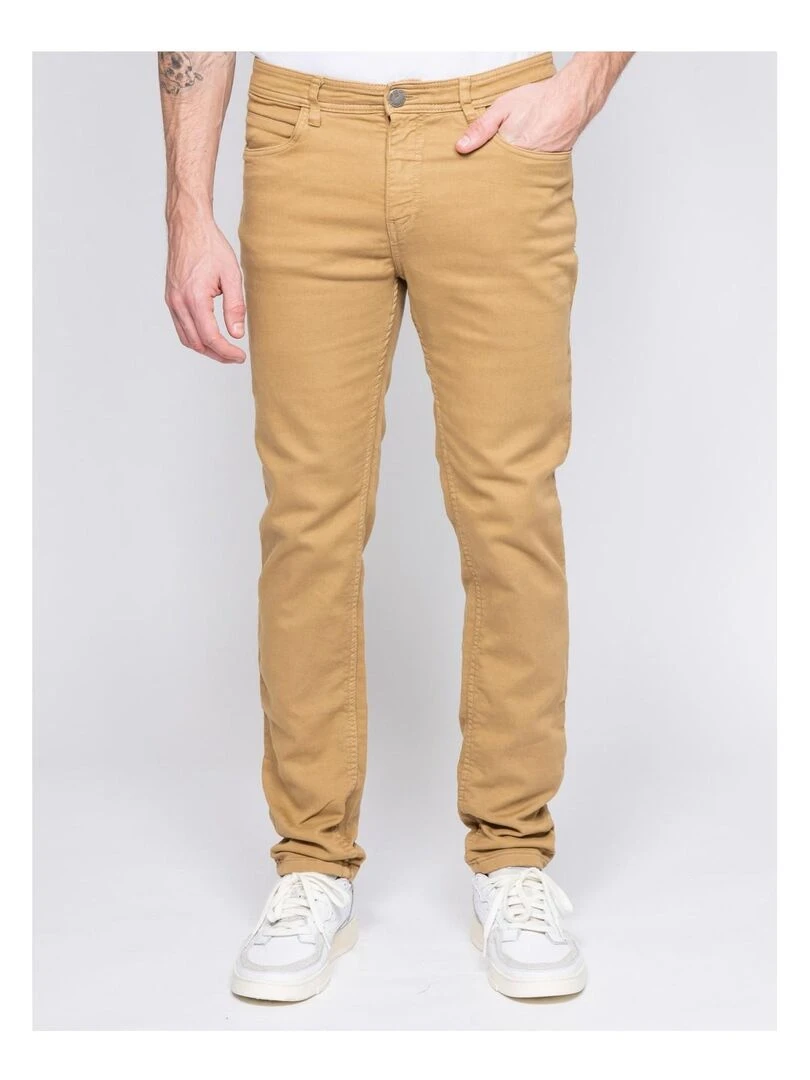 Pantalon 5 poches VAAS Marron glacé