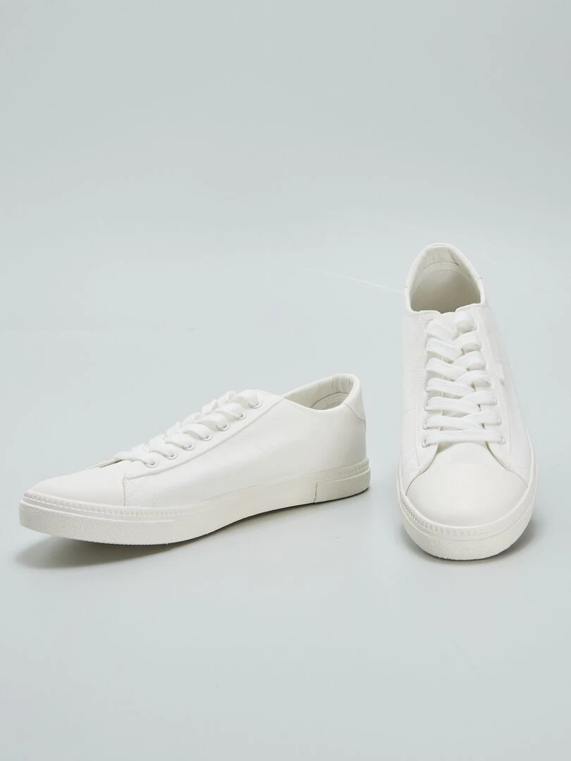 Baskets basses en toile   Blanc