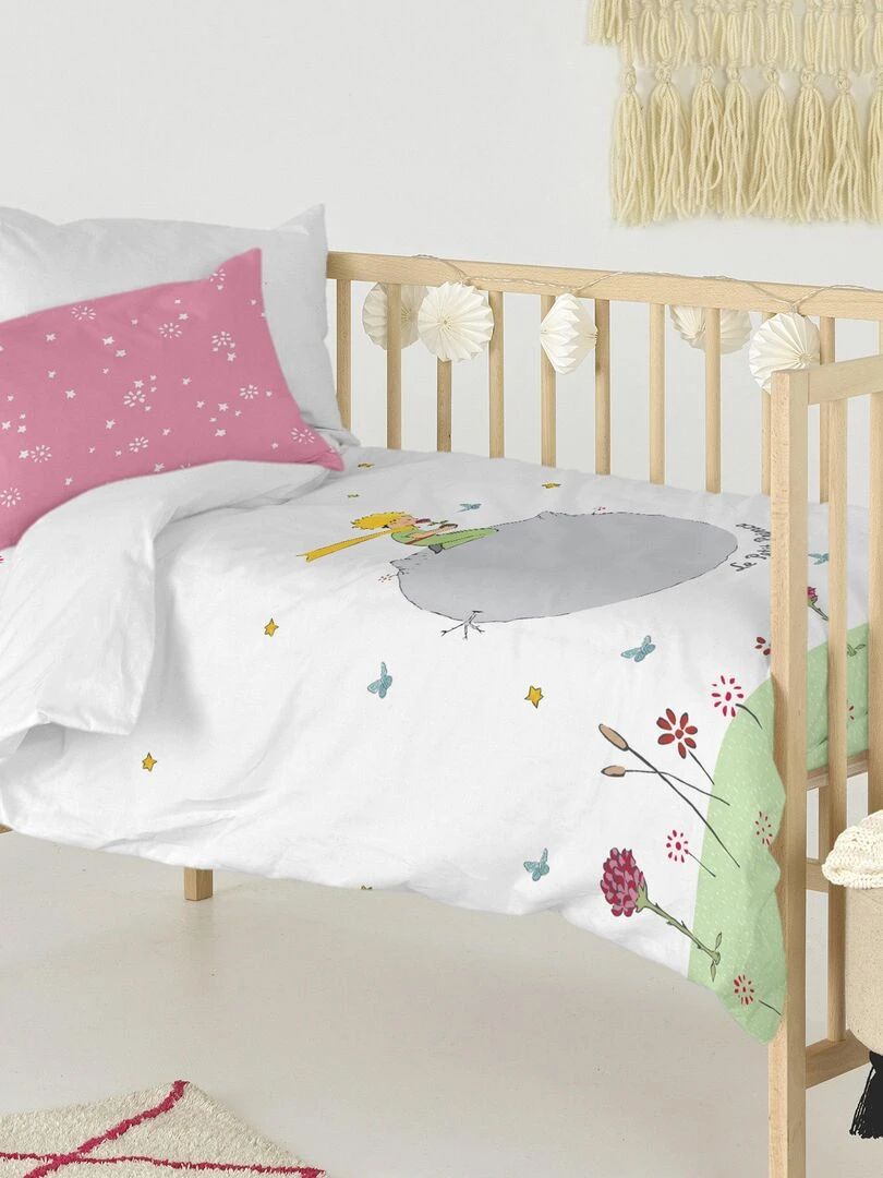 Parure housse de couette 2 pièces Campagne Berceau "Happyfriday" Multicolore