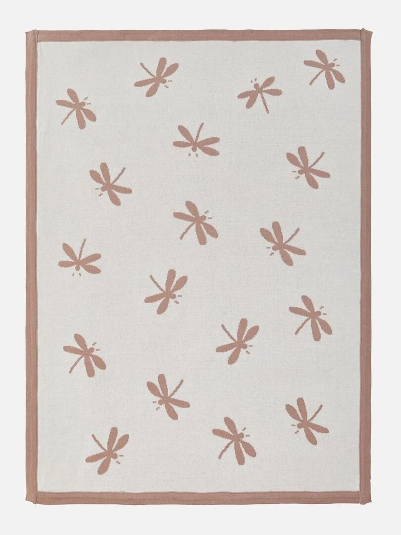 Couverture tricot Lina & Joy 75x100cm Noukie's Blanc