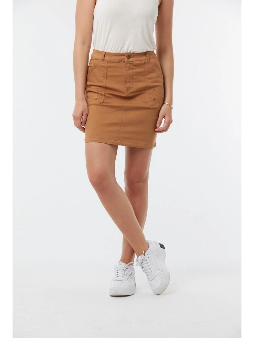 Lee Cooper   Jupe coton  NICOLE   Marron caramel
