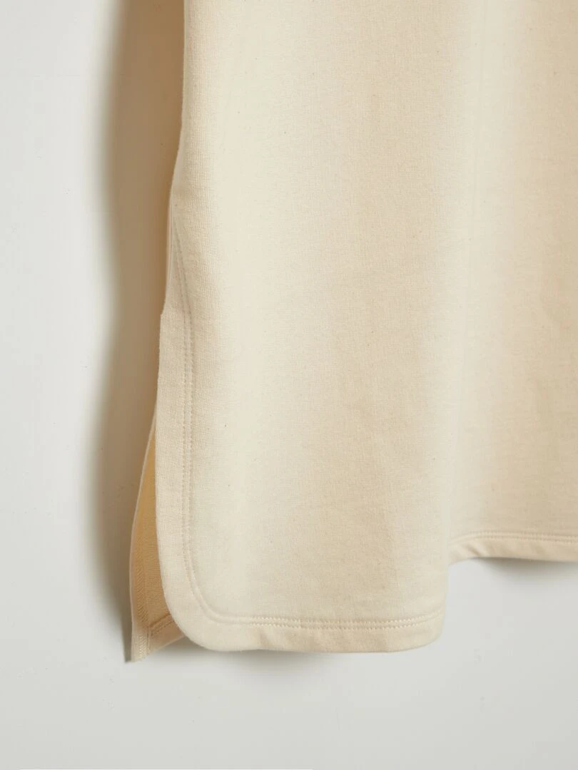 T shirt en jersey à col rond   Unisexe   Ecru