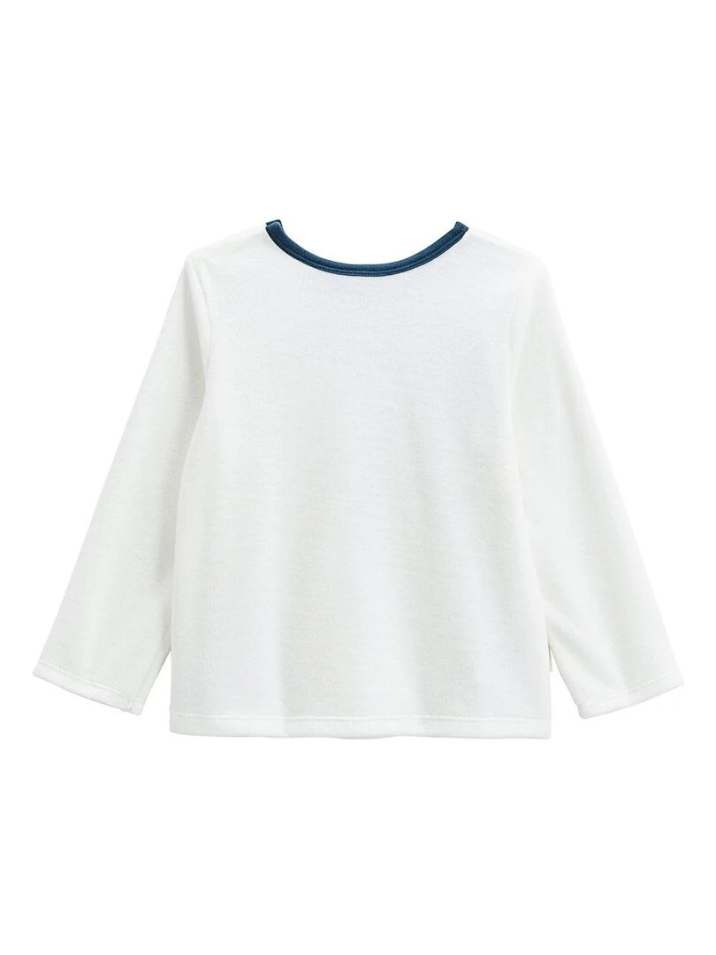 Pyjama bébé 2 pièces en velours Marceau   Bleu