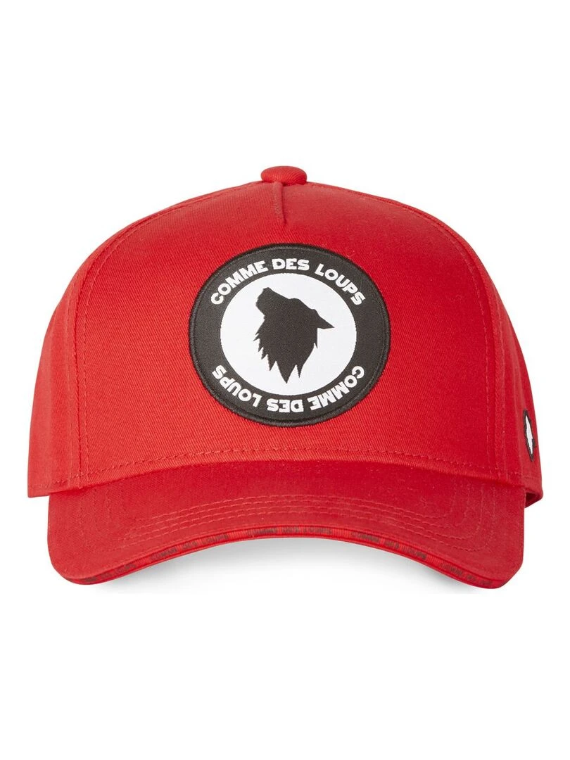 Casquette uni en coton Bas Comme Des Loups Rouge