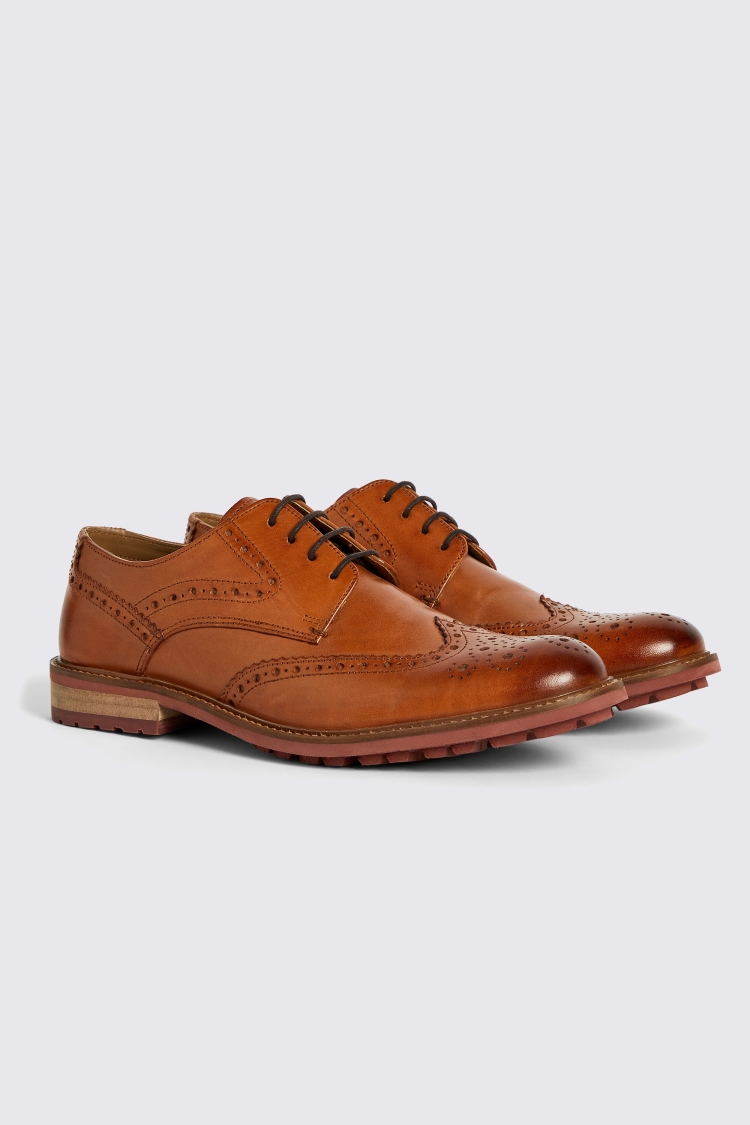 Bray Tan Lightweight Brogue Shoes Buy Online at Moss