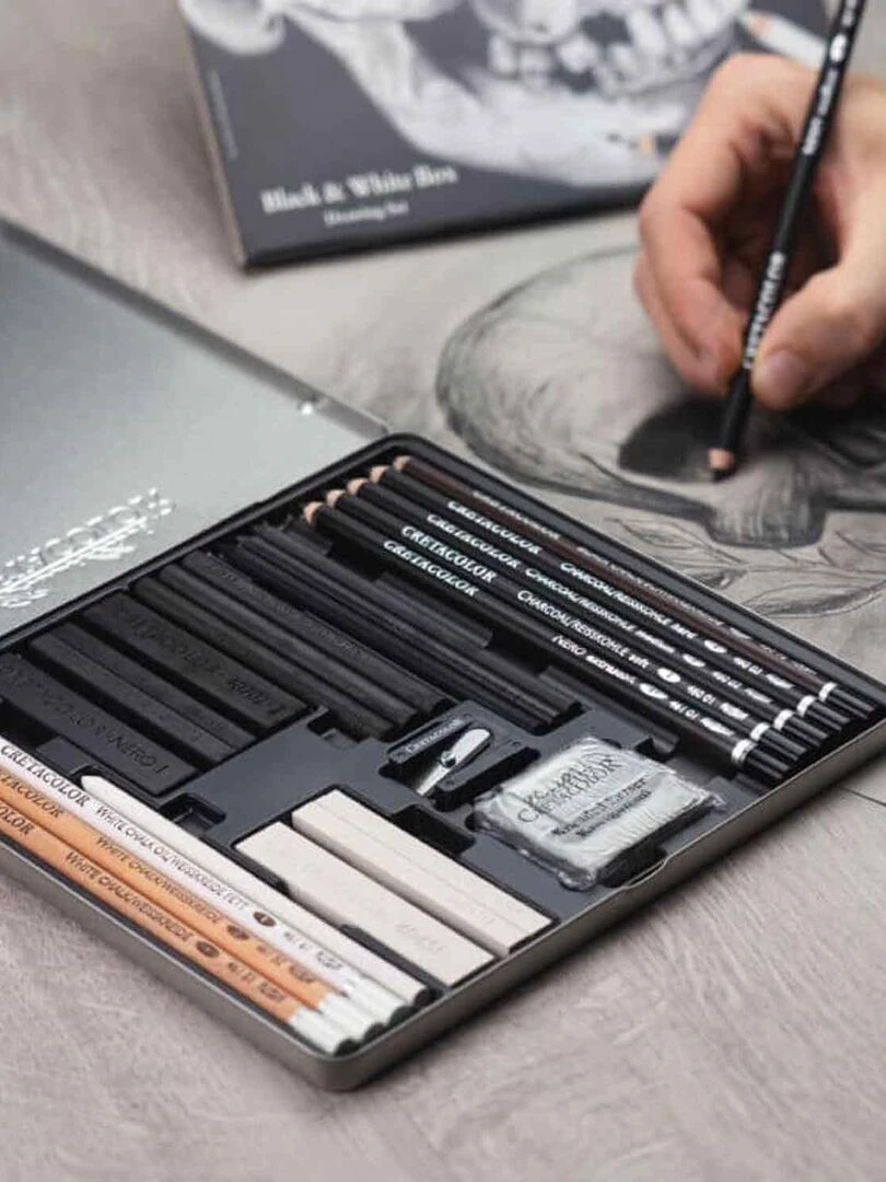 Coffret dessin Noir & Blanc 25 pièces   N/A