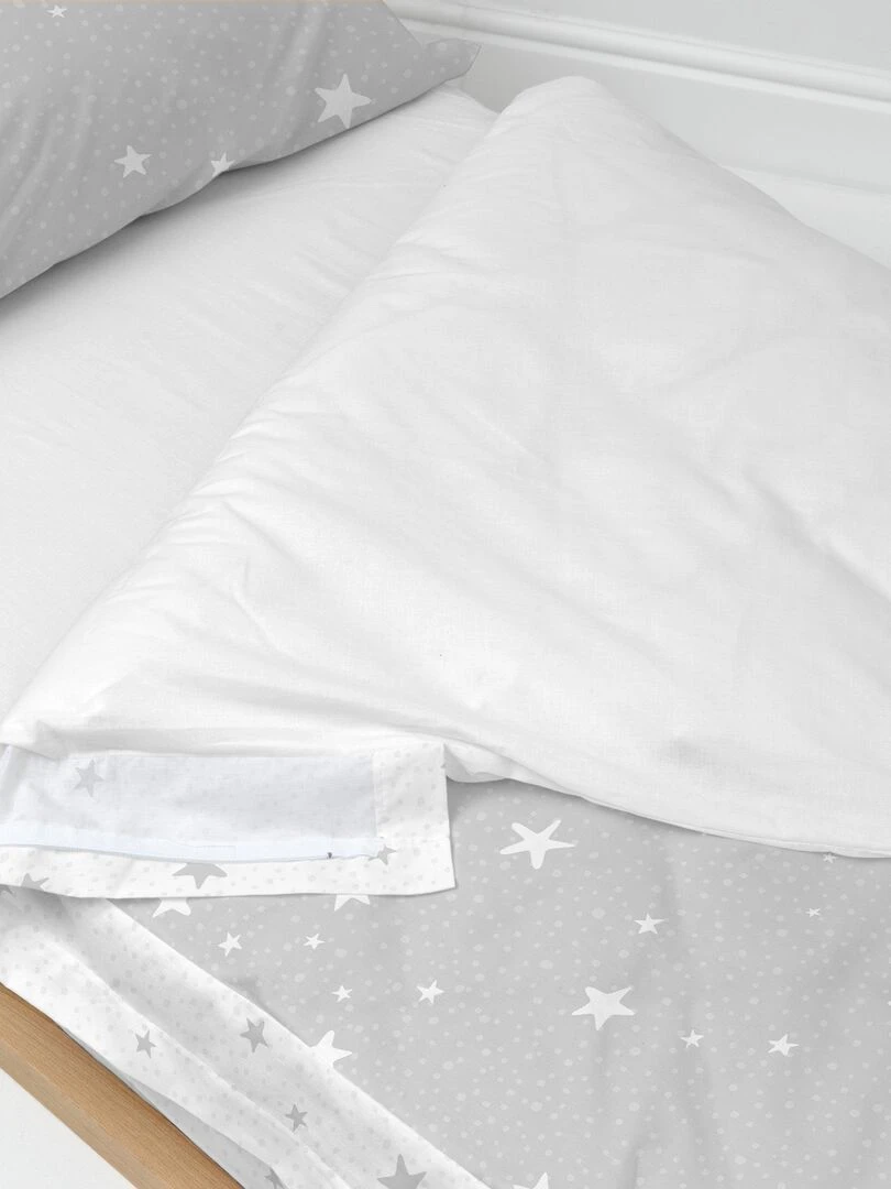 Couchage prêt à dormir Avec rembourrage Little star "Happyfriday" Gris Blanc