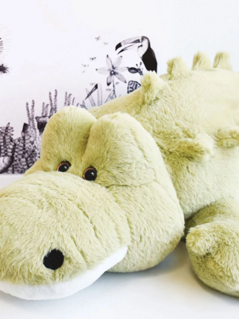Peluche géante Crocodile Croco'Doux La savane (60 cm)   Vert