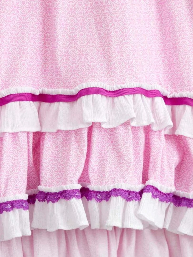 Robe de Plage Longue  2 en 1 pour Fille  Jersey Rose Violet  IBIZA   La Faute à Voltaire   Rose clair