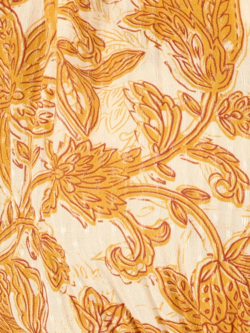 Robe longue à smocks   Damart   Jaune